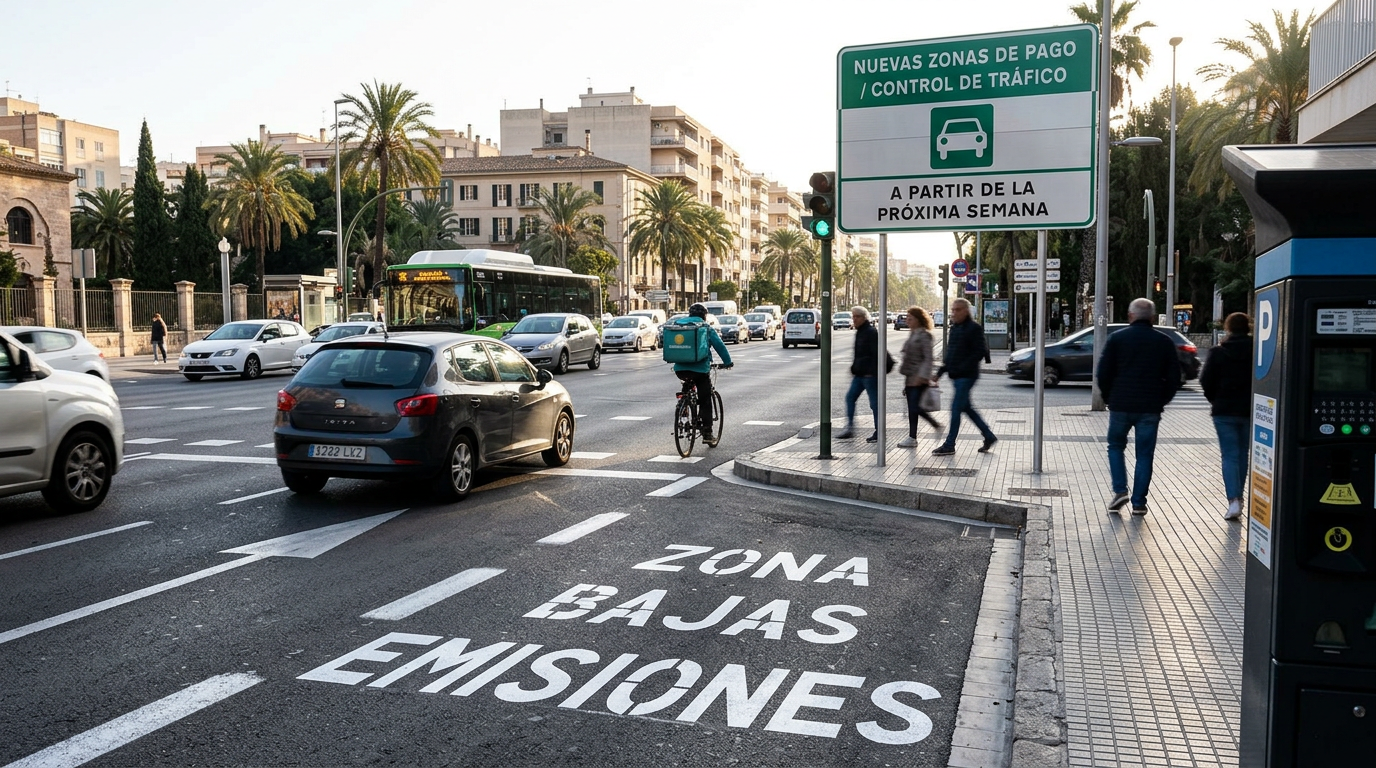 Trafik: Nya avgiftsområden i Palma ska minska trängseln