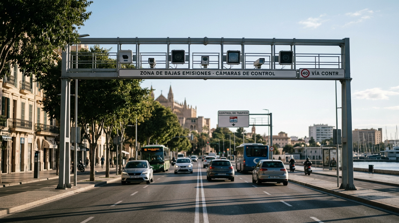 Nya kameraövervakade zoner minskar bilköer i Palma