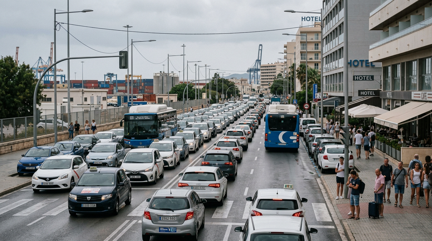 Trafikkaos i Palma – turisthögtryck pressar infrastrukturen