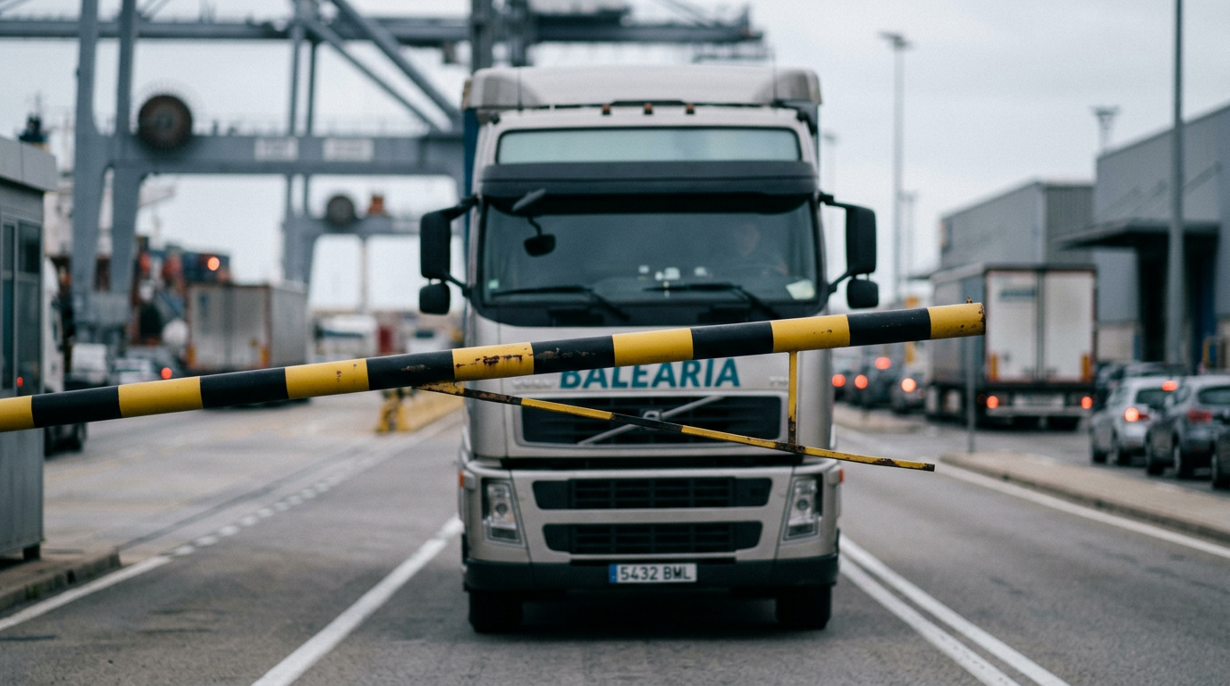 Trafikkaos: Köer vid hamnen i Palma efter strejkvarsel