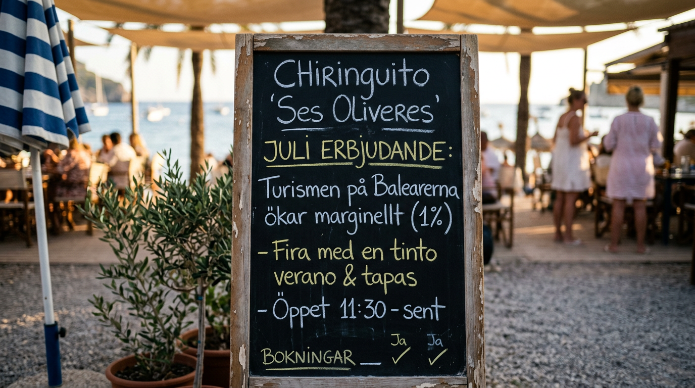 Turismen på Balearerna ökar marginellt i juli
