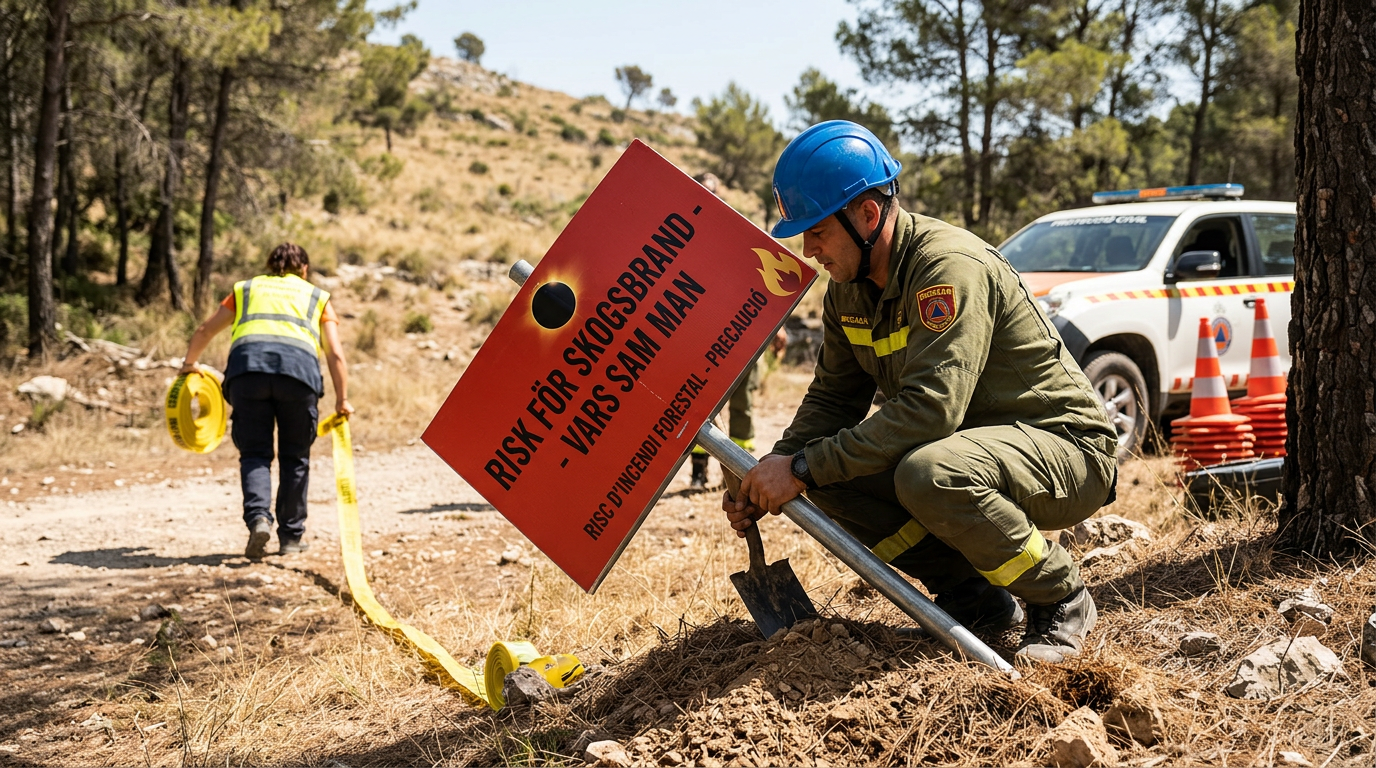 Varning för skogsbrand under förmörkelsen på Mallorca